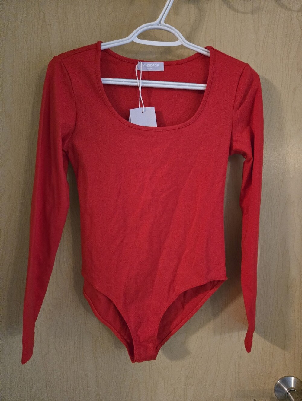 NWT Mangopop Red Cotton Bodysuit (M)